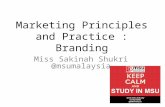 Principle of Marketing : Branding