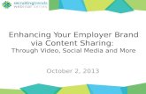 Enhancing Your Employer Brand via Content Sharing - Recruiting Trends Webinar with Intuit and Glassdoor