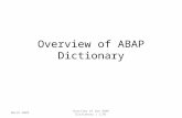 Chapter 01 overview of abap dictionary1