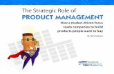 Strategic Role - Product Management