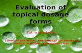 Evaluation of topical dosage forms