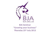 British Jewellers' Association, "Growing your Business" seminar 25/07/2013