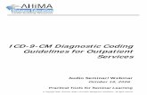 AHIMA ICD9CM Diagnostic Coding Guidelines for Outpatient Services 1-07