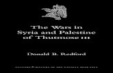 Donald B. Redford the Wars in Syria and Palestine of Thutmose III