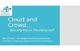 Bernie Trudel - Cloud and Crowd: Synonyms or Homonyms?
