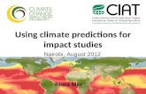 Mer F - Use of climate predictions for impact studies, Nairobi Aug 2012