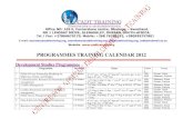 Cadt Training Calendar 2012