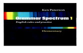 Grammar Spectrum-1 (English Rules & Practice) - Elementary