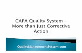 CAPA Quality System – More than Just Corrective Action