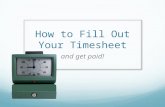 How to fill out your timesheet