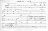 (Sheet Music - Piano & Guitar) - All My Life