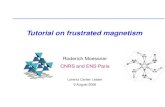Roderich Moessner- Tutorial on frustrated magnetism
