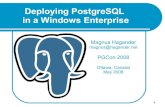 Deploying PostgreSQL in a Windows Enterprise