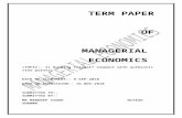 TERM PAPER OF MANAGERIAL ECONOMICS