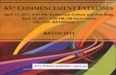 65th Commencement Exercises, University of Batangas