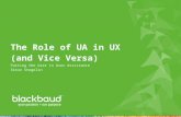 The Role of UA in UX (and Vice Versa): Putting the User in User Assistance