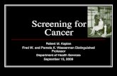 Screening for Cancer (Robert M. Kaplan, Ph.D)