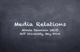 Media relations - Guest Lecture for AUT University, May 2014