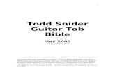 Todd Snider Guitar Tab Bible