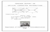 Optical Character Recognition - Report