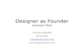 Designer As Founder: Class One Intro to Lean Startup & Business Model Generation