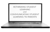 Communicating student learning to parents.