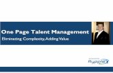 One Page Talent Management