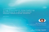 The Content Marketing Software Landscape: Marketer Needs & Vendor Solutions