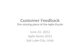 Customer Feedback: the missing piece of the Agile puzzle