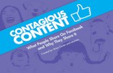 Contagious content - why people share on Facebook.