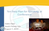 Ten Step Plan for Speaking at Conference