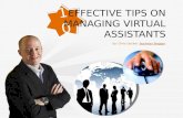 10 Effective Tips on Managing Virtual Assistants