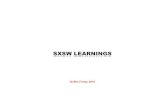 SXSW Learnings