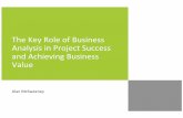 The Key Role of Business Analysis in Project Success and Achieving Business Value