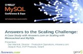Case Study with Answers.com on Scaling with Memcached and MySQL