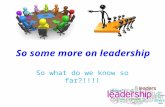 So some more on leadership