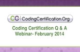 February 2014 Medical Coding Q&A Webinar