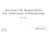 Second Life Registration for Extension Professionals