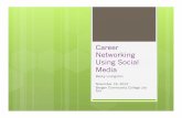 Career networking using social media slides