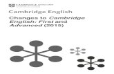 Cambridge English - Cambridge English: First and Advanced Changes in 2015