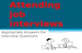 Attending job interviews