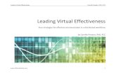 Leading Virtual Effectiveness: Four Strategies for Effective Communication