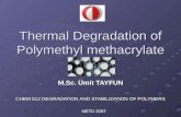 Thermal Degradation of PMMA