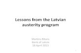 Mārtiņš Bitāns. Lessons from the Latvian austerity program