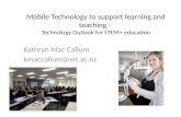 Mobile technology to support learning and teaching   technology outlook for stem+ education