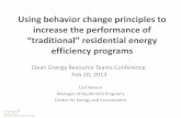 Using behavior change principles to increase the performance of “traditional” residential energy efficiency programs