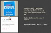 Great by Choice - by Jim Collins & Morten T. Hansen