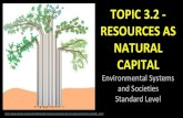 ESS Topic 3.2 - Resources as natural capital