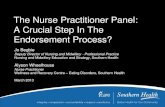 Jo Begbie and Alyson Wheelhouse, Southern Health: The Nurse Practitioner Panel: A Crucial Step In The Endorsement Process?
