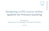 Designing a Spanish cpd course